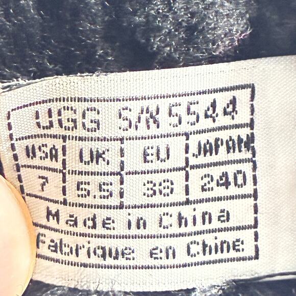 UGG Joplin Black Suede Studded Winter Snow Rain Boots 5544 Women's Size 7 - Picture 6 of 7